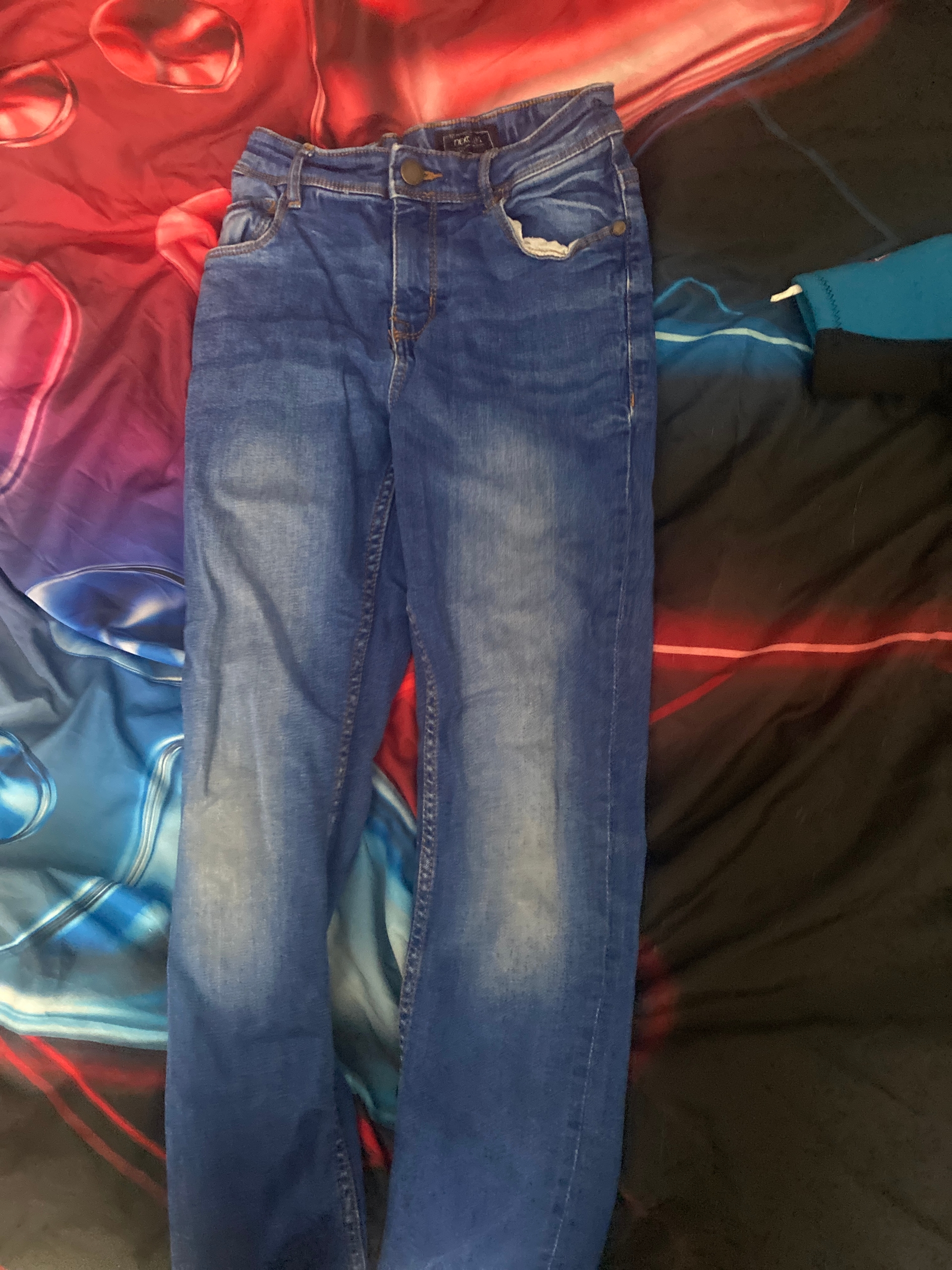 Dark blue jeans
