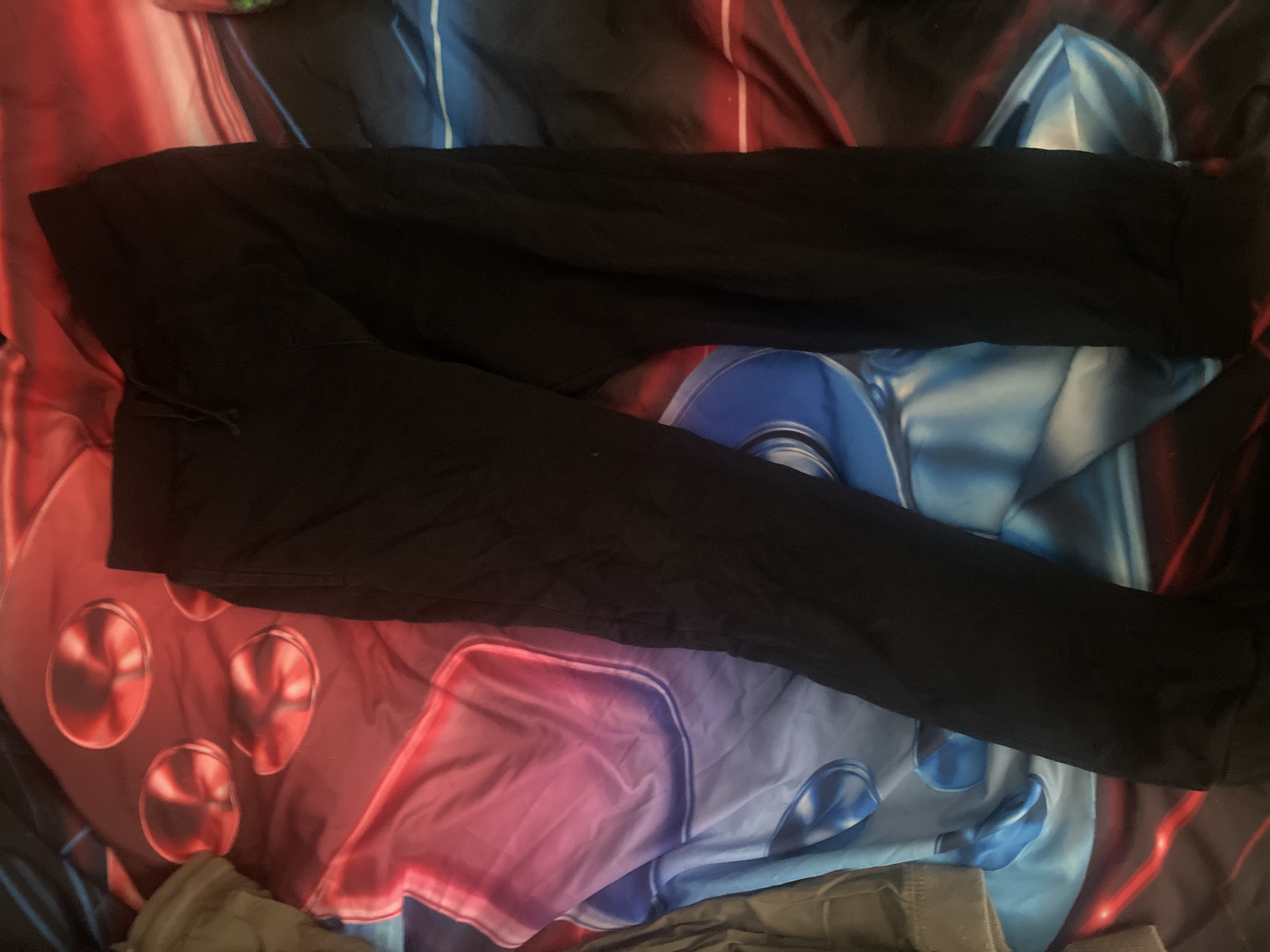 Plain black trousers