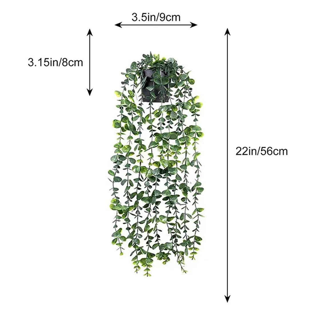 4 Pack Artificial Hanging Plants In Pots Indoor Fake Trailing Plants Home Room image 7 thumbnail