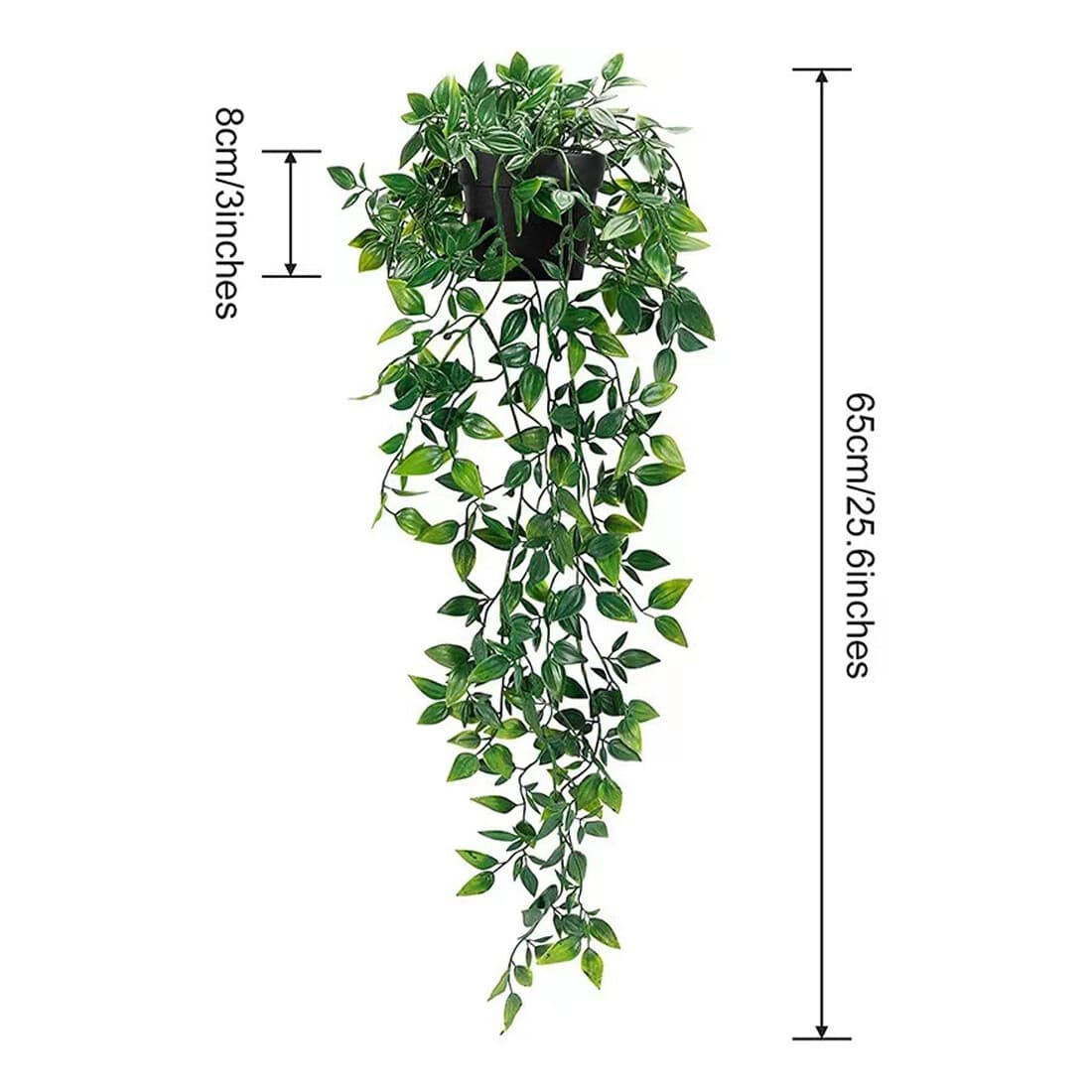4 Pack Artificial Hanging Plants In Pots Indoor Fake Trailing Plants Home Room image 14 thumbnail
