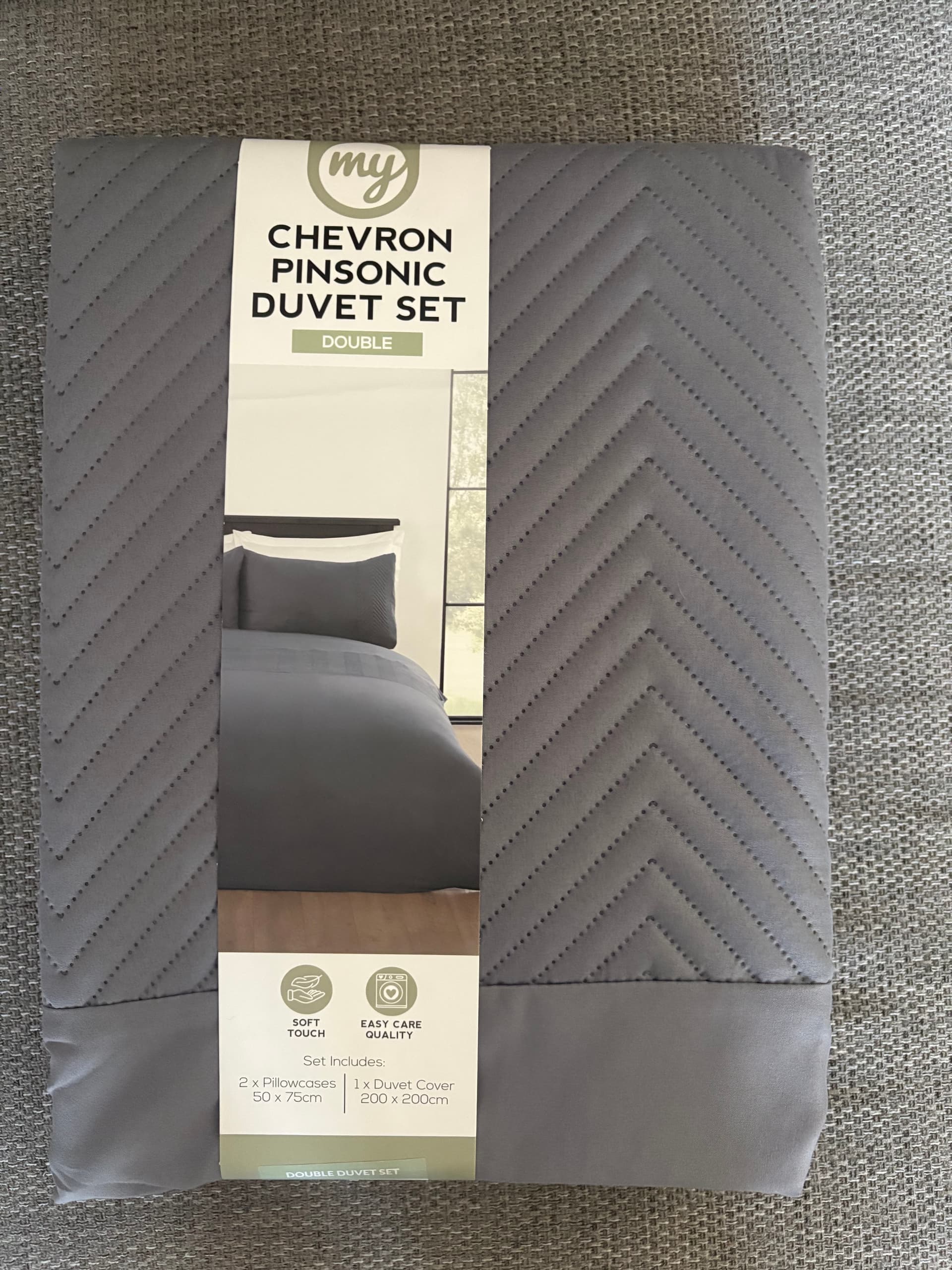 Double bed grey duvet set New image 2 thumbnail