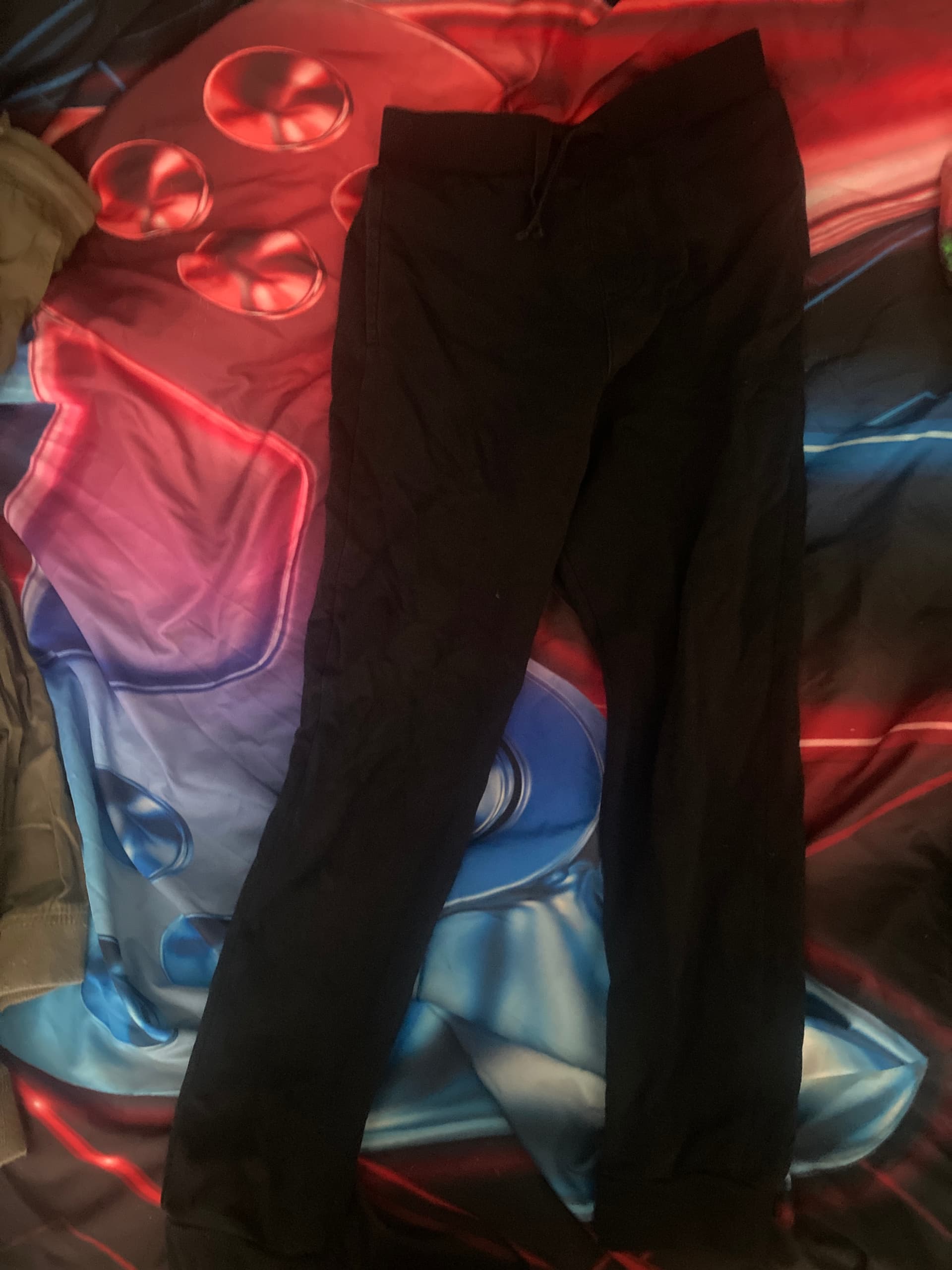 Plain black trousers