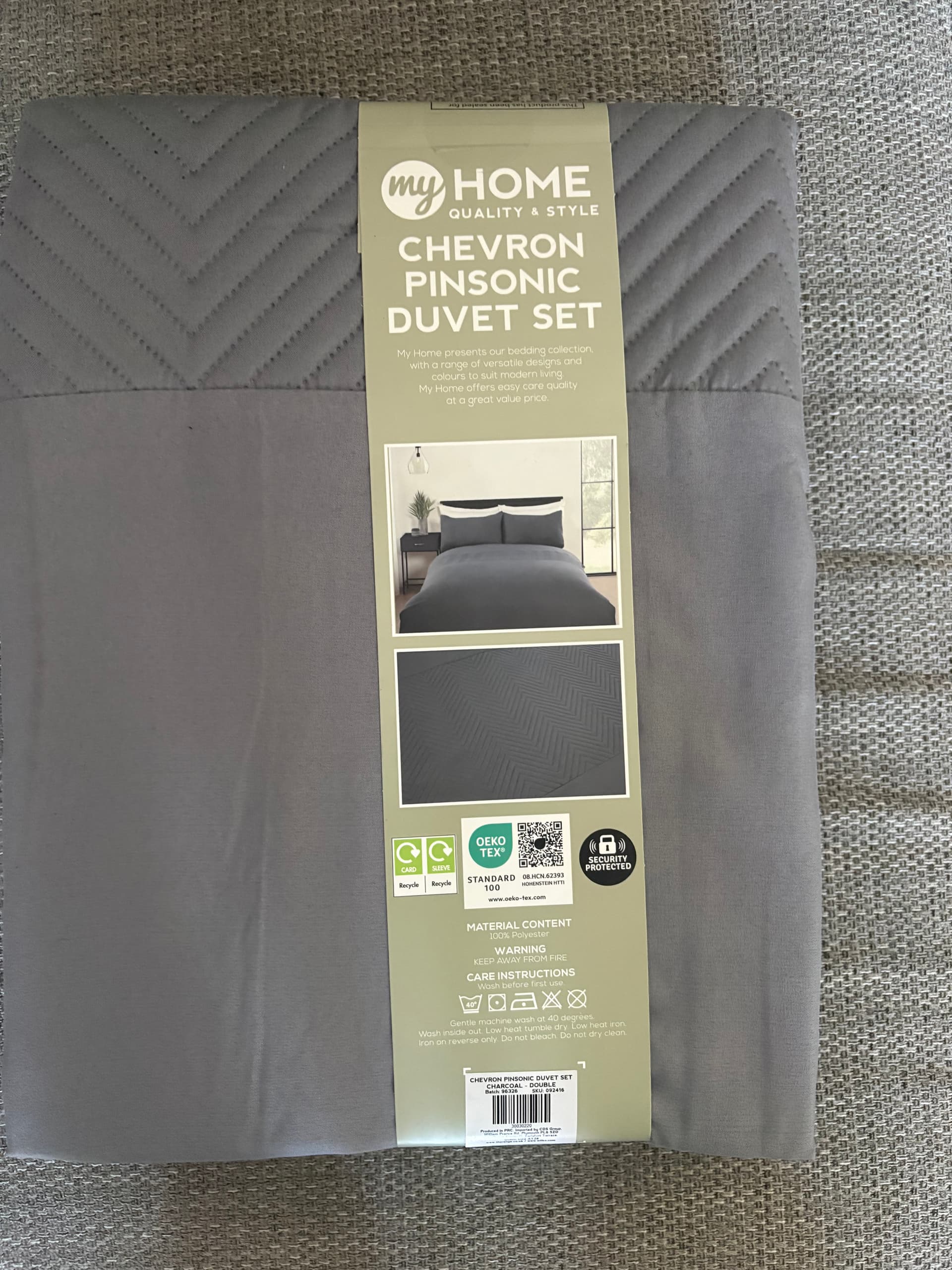 Double bed grey duvet set New image 1 thumbnail